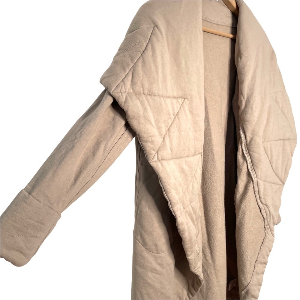 Young Fabulous & Broke | Sandrine Long Quilted Oversized Collar Fabric Coat - Picture 4 of 9